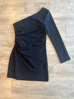 H&M One-Shoulder Black Mini Cocktail Women’s Dress Size Small